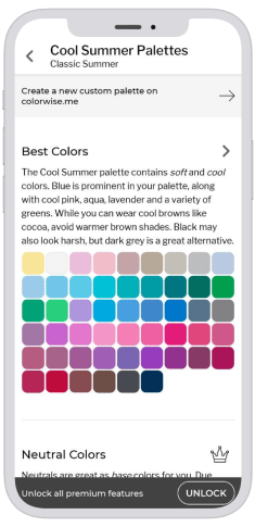 Palette Selection Page